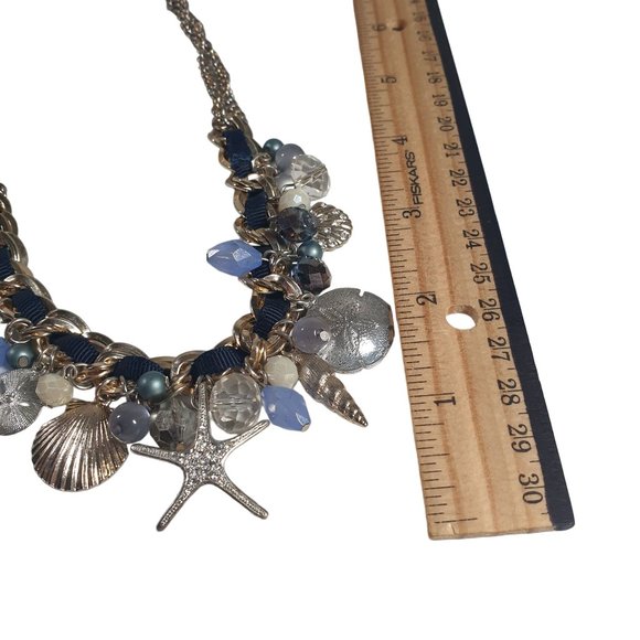 Charm Shell Necklace Women Jewelry 17" Length Mermaid Costume Beach Sea Boho - Picture 3 of 7